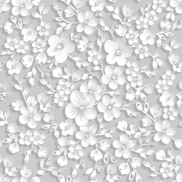 Białe kwiatki okleina meblowa